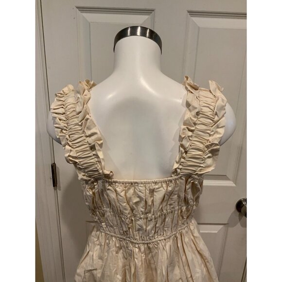 English Factory Cream Sundress W/ Ruffle Elastic Straps, Size M, NWT! - Picture 7 of 9